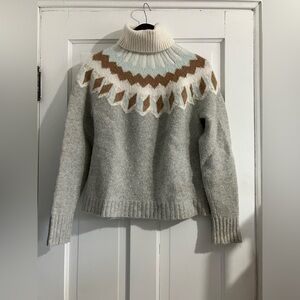 EUC J.Crew Fair Isle Turtleneck Sweater